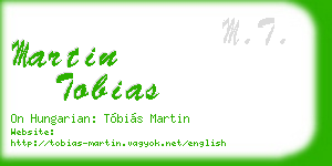 martin tobias business card